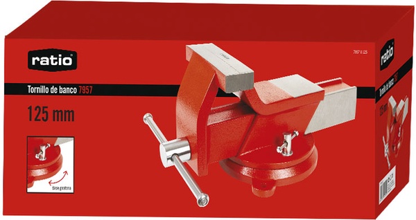 Tornillo Banco Giratorio acero 125mm